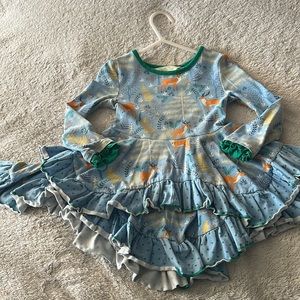 GUC Matilda Jane Make Believe - Neck of the Wood Twirl Deer Dress - Size 2